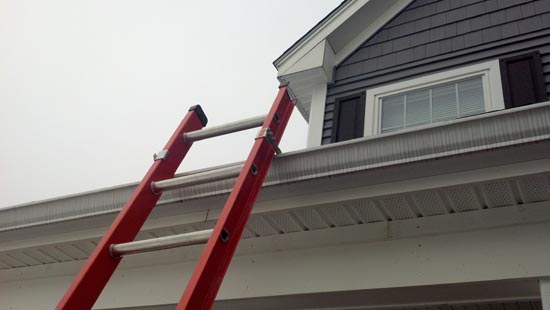 Ladder Tite Attached To Gutters