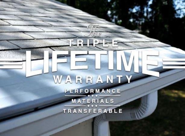 Gutter Triple Lifetime Warranty
